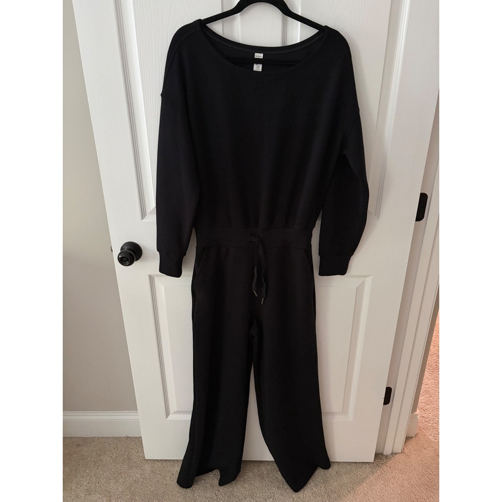 Spanx AirEssentials Wide Leg Jumpsuit Black Medium Petite 20435R